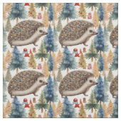 Tissu Joli Hérisson arbres de vacances (Échantillon)