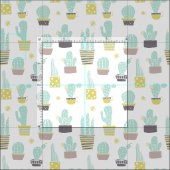 Tissu Joli Motif Cactus (Carreau)