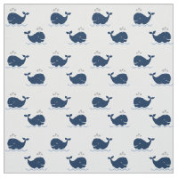 Joli motif de baleines nautiques bleu marine et bl