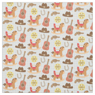 Tissu Joli motif de cow-boy occidental pour bébés garçon