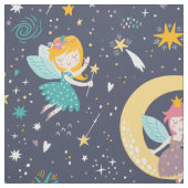 Tissu Joli motif de fées colorées (Échantillon)