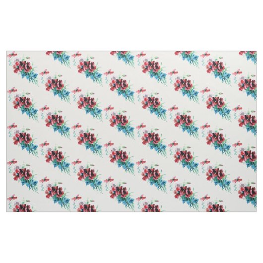 Tissu Joli Poppies Vintages (Fat Quarter)