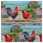 Tissu Joli poulet (Fermer)