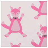 Tissu Joli rose bébé fille Fox Patterned (Fermer)