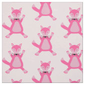 Tissu Joli rose bébé fille Fox Patterned (Échantillon)