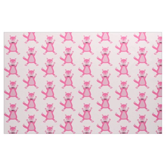 Tissu Joli rose bébé fille Fox Patterned (Fat Quarter)