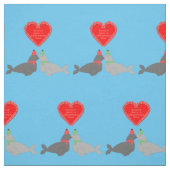 Tissu Joli Seals de baiser de Noël (Échantillon)