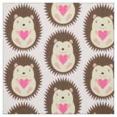 Tissu Jolie bébé fille hérisson motif rose (Échantillon)
