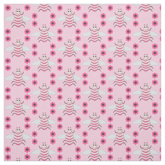 Tissu Jolie Bébé Rose fille Bee (Échantillon)