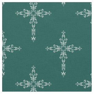 Tissu Jolie Croix chrétienne religieuse