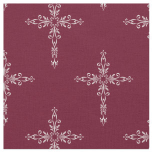 Tissu Jolie Croix chrétienne religieuse