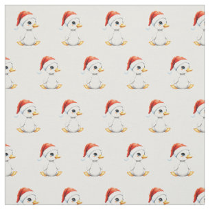 Tissu Jolie fête de Noël Bébé Oie avec chapeau de Père N