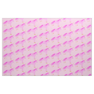 Tissu Jolie fille rose bébé licorne