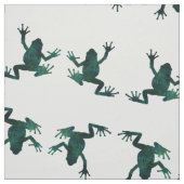 Tissu Jolie grenouille d'arbre botanique (Échantillon)
