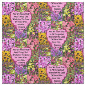 TISSU JOLIE ROMAINS FLORAUX 8:28 SCRIPTURE VERSE (Échantillon)