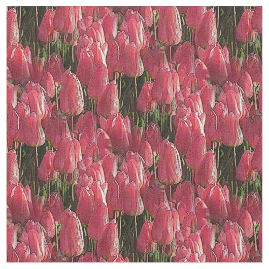 Tissu Jolie tulipe rose (Fermer)