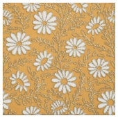 Tissu Jolies marguerites blanches or floral pattern  (Échantillon)