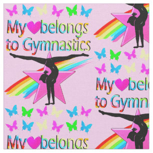 TISSU JOLIMENT MON COEUR APPARTIENT À GYMNASTICS RAINBOW