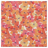 Tissu Jolis pavots de champ rouges faits sur commande (Fermer)