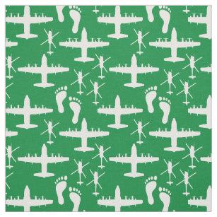 Tissu Jolly Green Secourir Team Motif Fabric