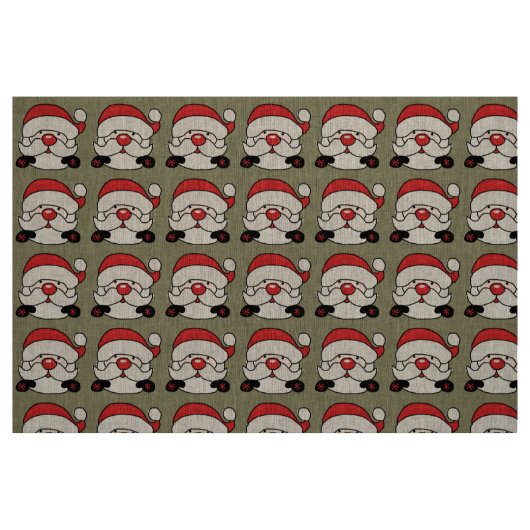 Tissu Jolly Père Noël (Fat Quarter)