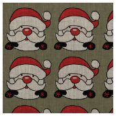 Tissu Jolly Père Noël (Échantillon)