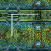 Tissu Jouer des hérons bleus (Carreau)