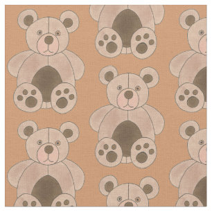 Tissu Jouet animal en peluche Tan Brown Imprimer