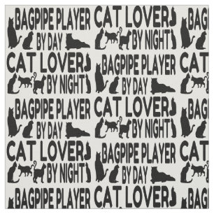Tissu Joueur Amoureux des chats Bagpipe