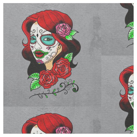 Tissu Jour des morts (Fermer)