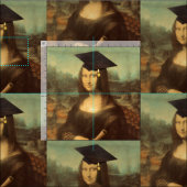 Tissu Journée des diplômes de Mona Lisa (Carreau)