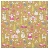 Tissu Joy Christmas Gold (Échantillon)