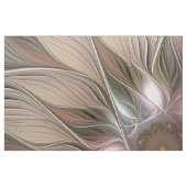 Tissu Joyeuse Fleur Abstrait Beige Brown Floral Fractal (Fat Quarter)