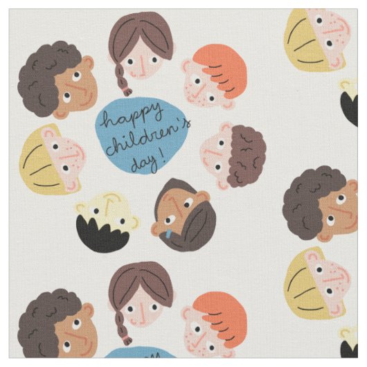 Tissu joyeuse journée des enfants (Fermer)