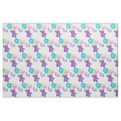 Tissu Joyeuse Princesse d'ours en peluche violet avec ba (Fat Quarter)