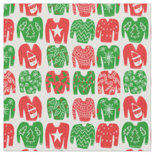 Tissu Joyeuses fêtes Motif de Noël moche