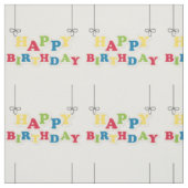 Tissu Joyeuses lettres d'anniversaire (Échantillon)