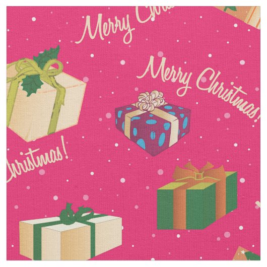 Tissu Joyeux Cadeaux de Noël (Fermer)