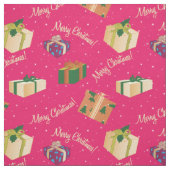 Tissu Joyeux Cadeaux de Noël (Échantillon)