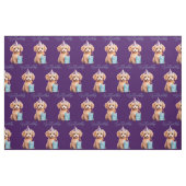 Tissu Joyeux caniche d'anniversaire avec Casquette de fê (Fat Quarter)