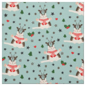 Tissu Joyeux chat de Noël - Noël (Échantillon)