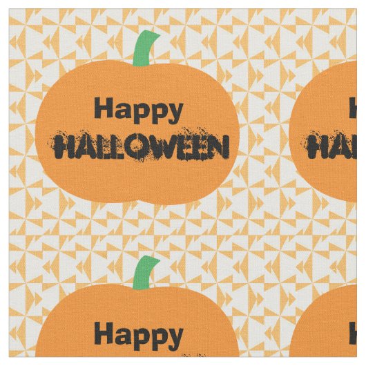 Tissu Joyeux Citrouilles d'Halloween (Fermer)