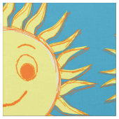 Tissu Joyeux dessin de face de soleil (Fermer)