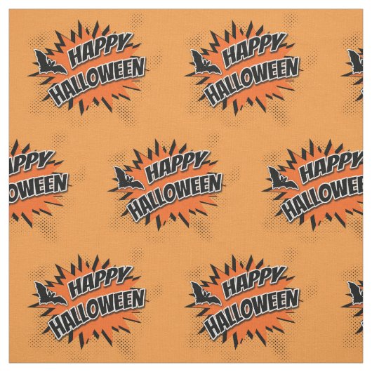 Tissu Joyeux Halloween (Échantillon)