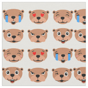 Tissu joyeux jour des marmottes mignonnes émoji kawaii