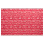 Tissu Joyeux Noël différentes langues modèle rouge (Yard)