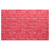 Tissu Joyeux Noël différentes langues modèle rouge (Fat Quarter)