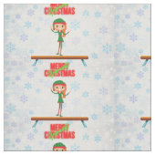 Tissu Joyeux Noël Gymnast Elf (Fermer)