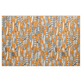 Tissu joyeux plumes orange (Fat Quarter)