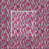 Tissu joyeux plumes rose (Carreau)